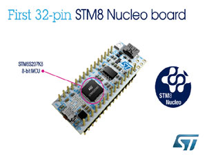 ST, 사용이 간편한 저비용 STM8 누클레오-32 보드 출시